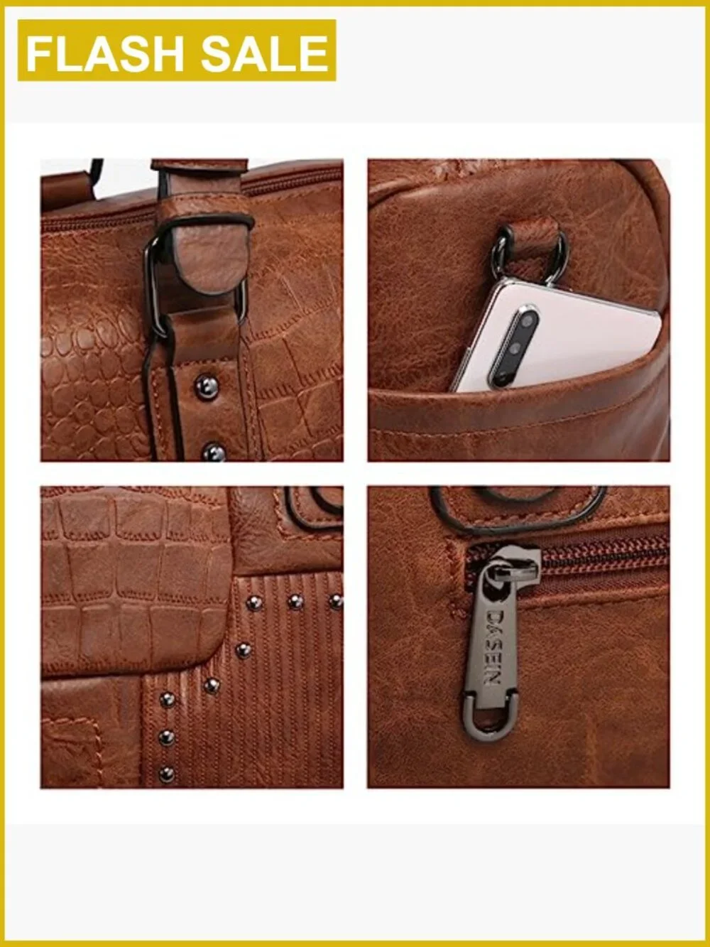 Large Vegan Leather Hobo Satchel Tote Shoulder Bag Purse Handbag